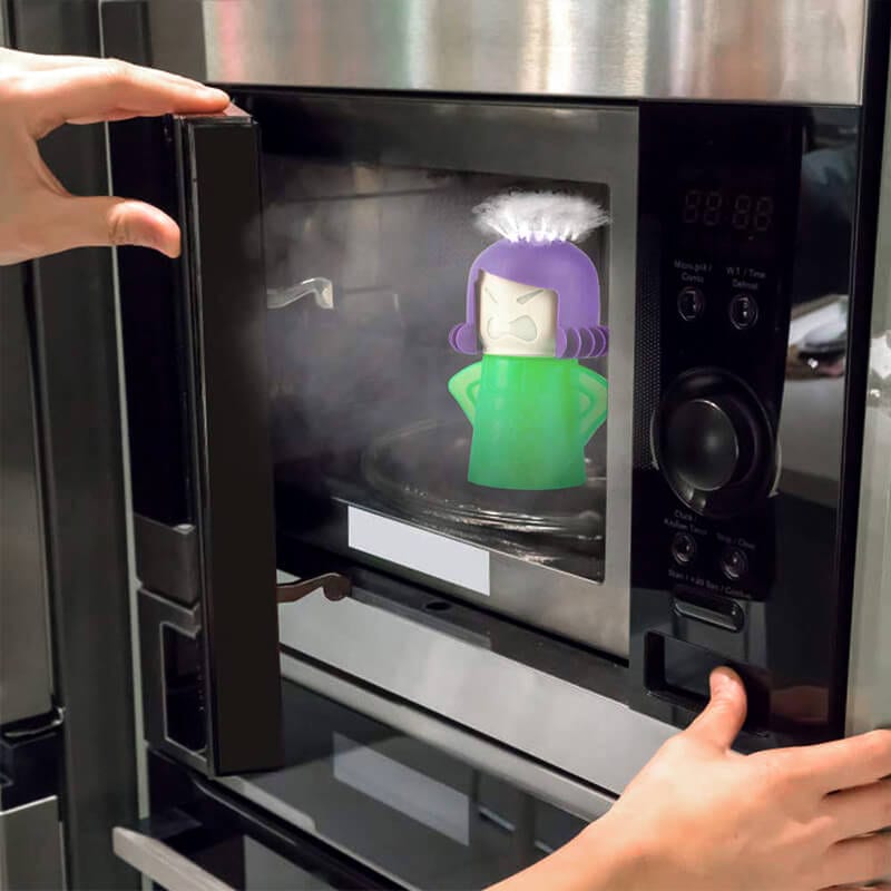 Microwave Oven Fridge Cleaning Tool - Angry Mom, Oven Steam