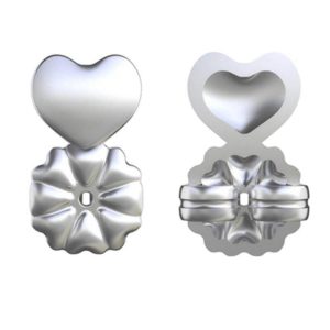Two pairs of silver hearts