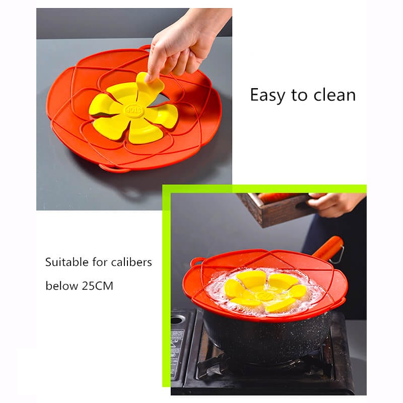 SEMIMAY Pot Lid Lifter Silicone Spill Stopper Anti Spill Boil Over Spill  Stopper Pot Boiling Pot Lid Holder Keep The Lid Open Reduce Soup Spills  Cute Kitchen Gadgets 
